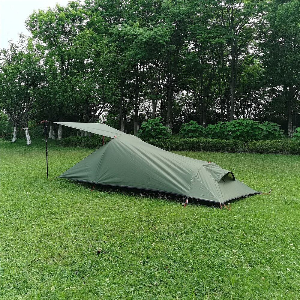 Cheap Goat Tents Ultralight Outdoor Camping Tent 1 Person Dual Layer Backpacking Bivy Tent Portable Aluminum PolesSleeping Bag Tent Travel Tent   